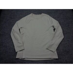 Lululemon City Sweat Crew Sweatshirt Mens XS Off White Side Zip Stretch